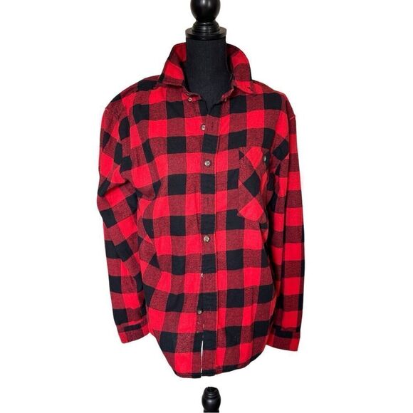 Blue Stream Outdoors Mens Buffalo Red Plaid Lumberjack Flannel Sz Medium - Picture 1 of 7